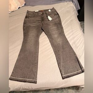 Judy Blue Gray Flared Jeans